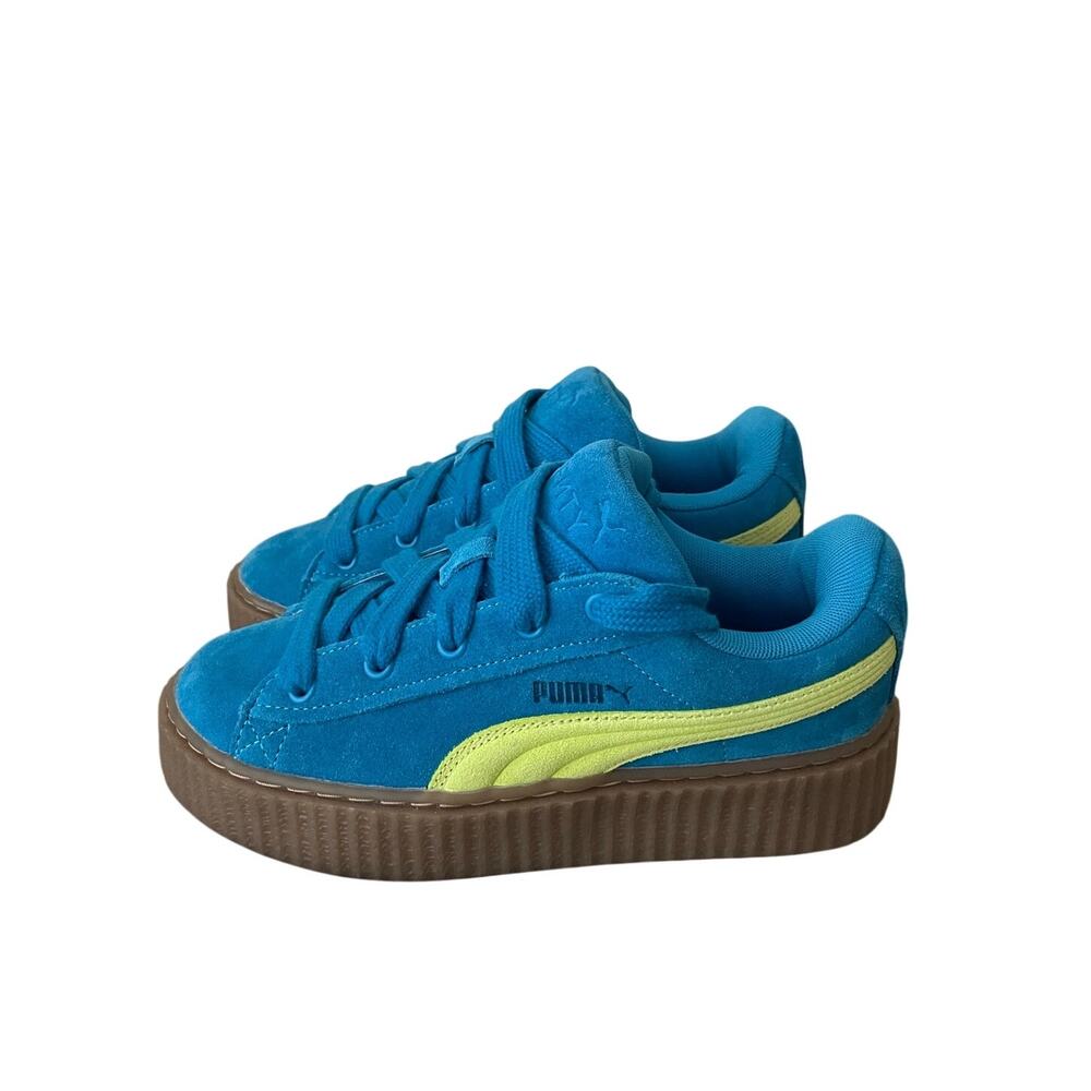 New PUMA X Rihanna Fenty Creeper Phatty Womens Size 6.5 Blue Lime Sneakers